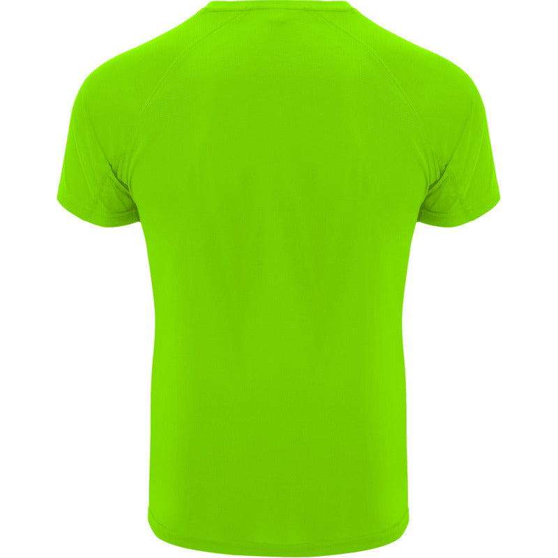 Fluro Green - Back - Roly Childrens-Kids Bahrain Sports T-Shirt