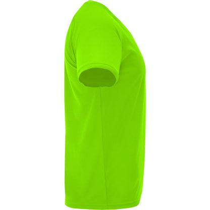 Fluro Green - Side - Roly Childrens-Kids Bahrain Sports T-Shirt