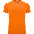 Fluro Orange - Front - Roly Childrens-Kids Bahrain Sports T-Shirt