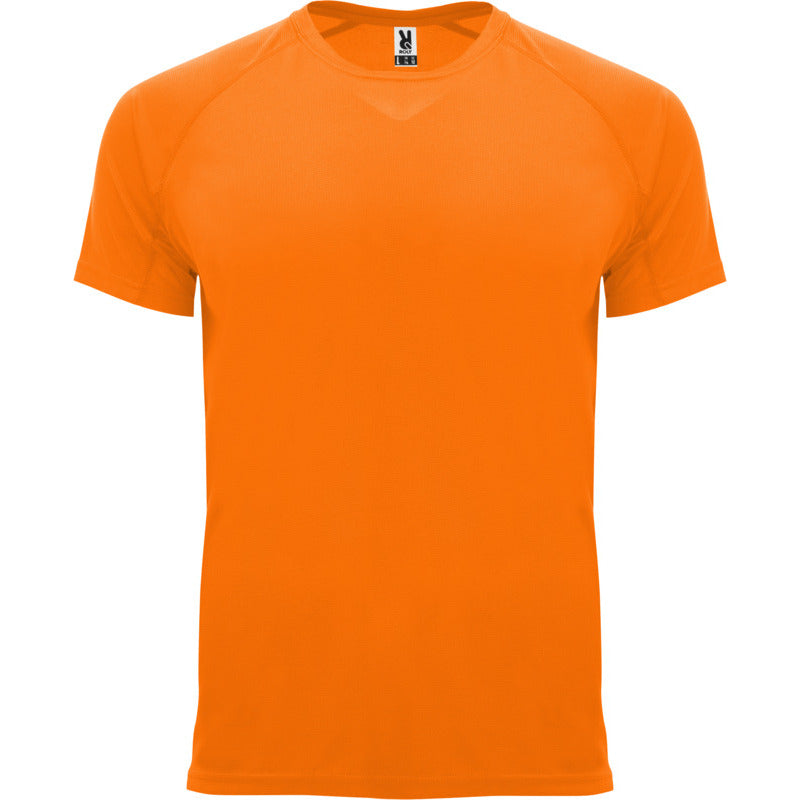 Fluro Orange - Front - Roly Childrens-Kids Bahrain Sports T-Shirt