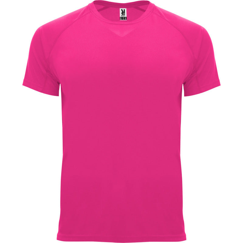 Fluorescent Pink - Front - Roly Childrens-Kids Bahrain Sports T-Shirt