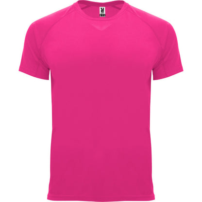 Fluorescent Pink - Front - Roly Childrens-Kids Bahrain Sports T-Shirt