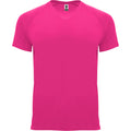 Fluro Pink - Front - Roly Childrens-Kids Bahrain Sports T-Shirt