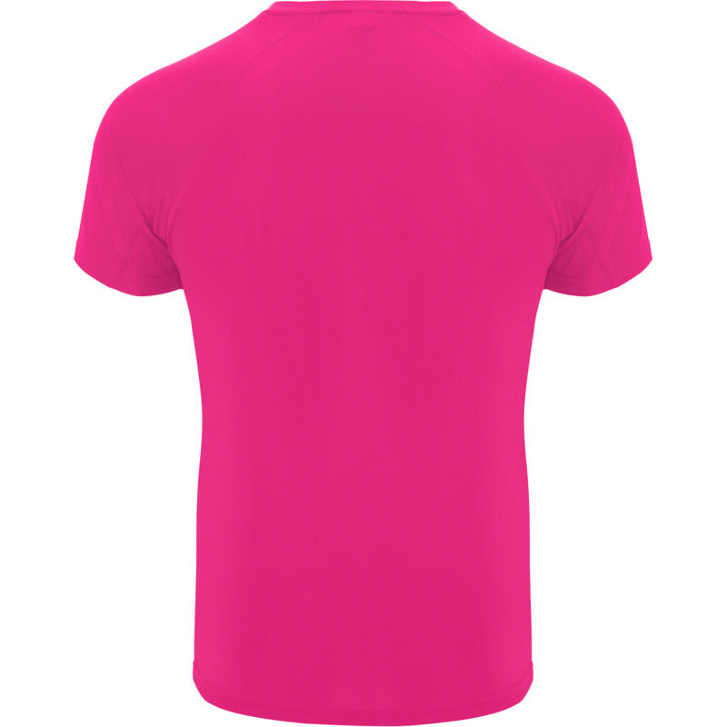Fluorescent Pink - Back - Roly Childrens-Kids Bahrain Sports T-Shirt