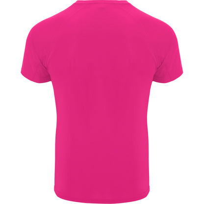 Fluorescent Pink - Back - Roly Childrens-Kids Bahrain Sports T-Shirt