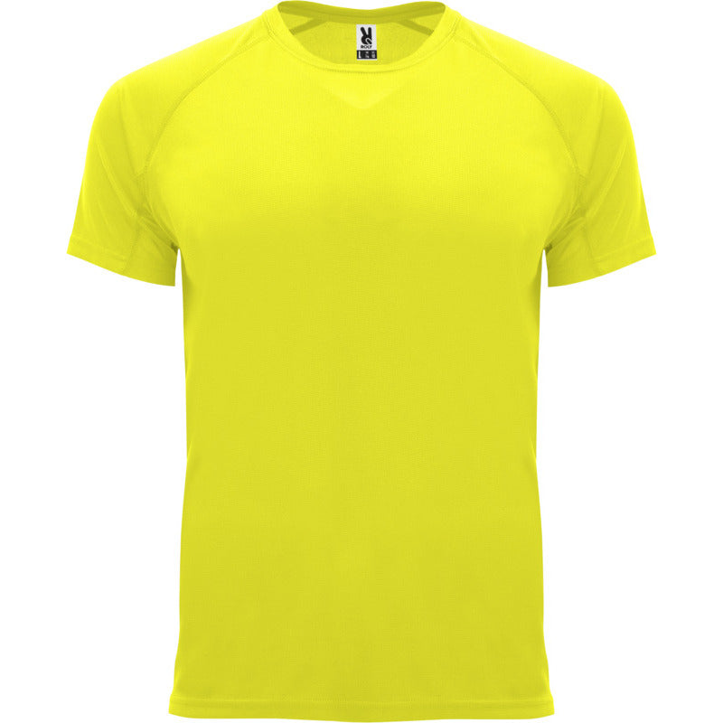 Fluro Yellow - Front - Roly Childrens-Kids Bahrain Sports T-Shirt