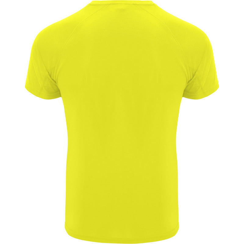 Fluro Yellow - Back - Roly Childrens-Kids Bahrain Sports T-Shirt