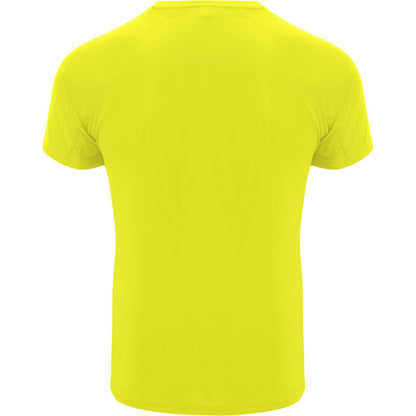 Fluro Yellow - Back - Roly Childrens-Kids Bahrain Sports T-Shirt
