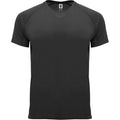 Solid Black - Front - Roly Childrens-Kids Bahrain Sports T-Shirt