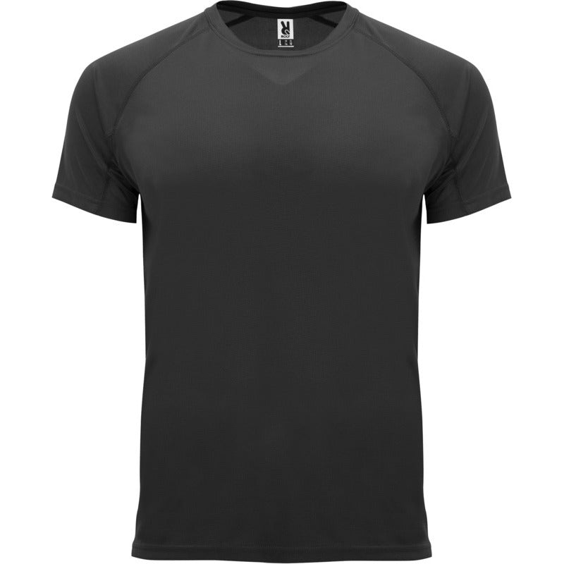 Solid Black - Front - Roly Childrens-Kids Bahrain Sports T-Shirt
