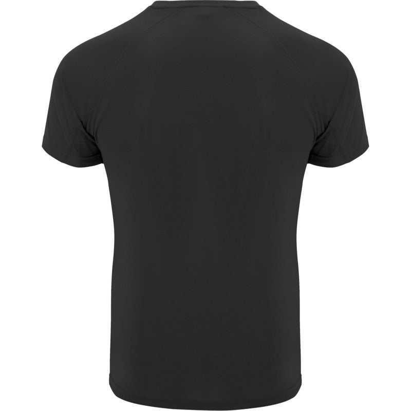 Solid Black - Back - Roly Childrens-Kids Bahrain Sports T-Shirt
