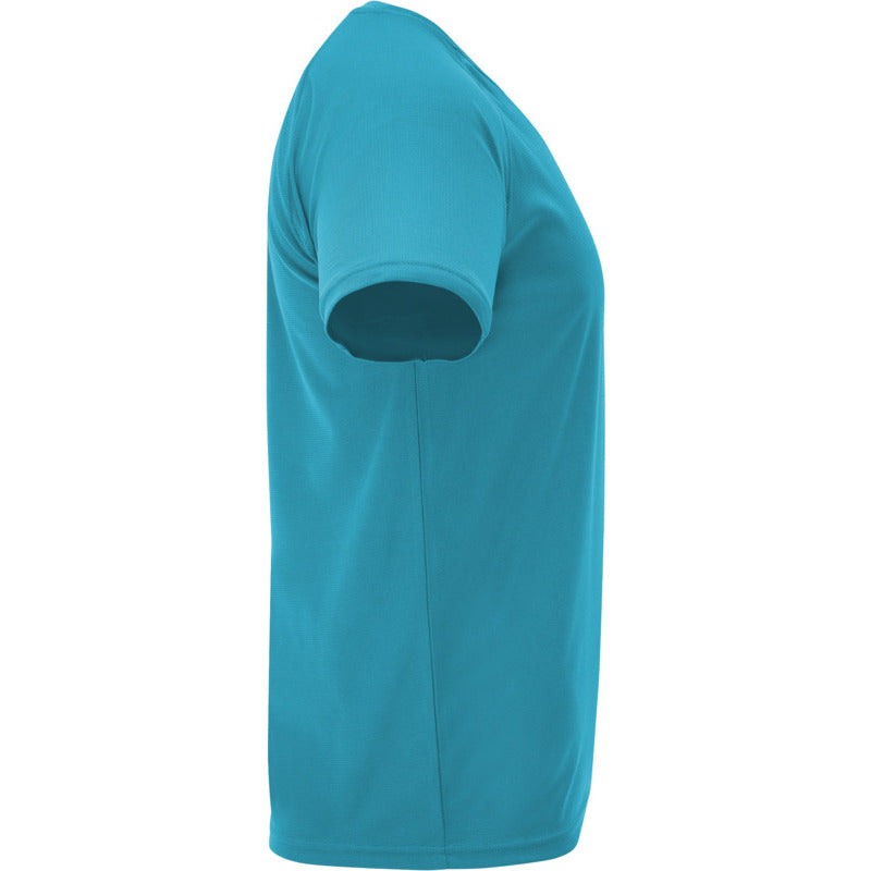 Turquoise - Side - Roly Childrens-Kids Bahrain Sports T-Shirt