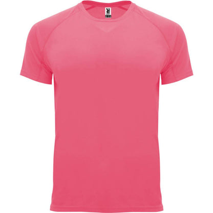 Fluorescent Lady Pink - Front - Roly Childrens-Kids Bahrain Sports T-Shirt