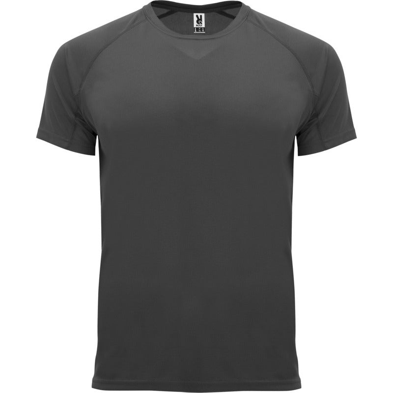 Dark Lead - Front - Roly Childrens-Kids Bahrain Sports T-Shirt