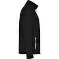 Solid Black - Side - Roly Childrens-Kids Antartida Soft Shell Jacket