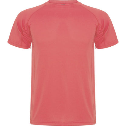 Fluorescent Coral - Front - Roly Childrens-Kids Montecarlo Sports T-Shirt