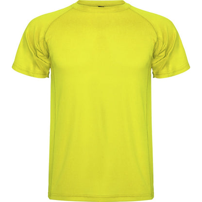 Fluro Yellow - Front - Roly Childrens-Kids Montecarlo Sports T-Shirt