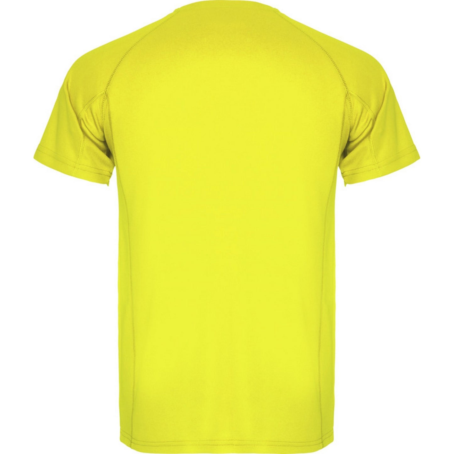 Fluro Yellow - Back - Roly Childrens-Kids Montecarlo Sports T-Shirt
