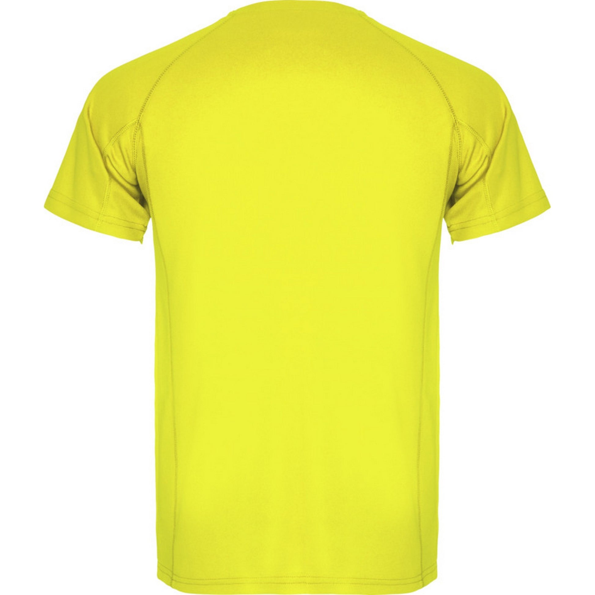 Fluro Yellow - Back - Roly Childrens-Kids Montecarlo Sports T-Shirt
