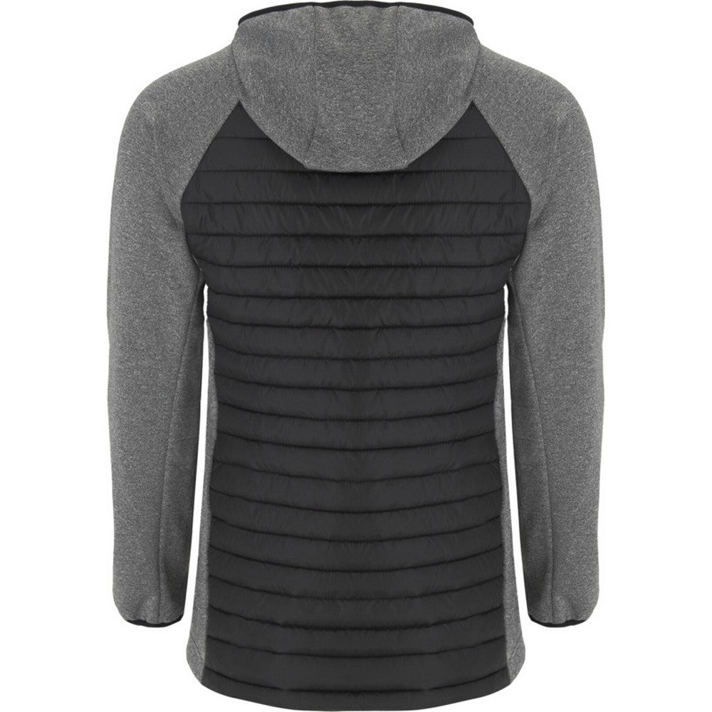 Solid Black-Black Heather - Back - Roly Unisex Adult Minsk Insulated Padded Jacket