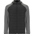 Solid Black-Black Heather - Front - Roly Unisex Adult Minsk Insulated Padded Jacket
