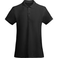 Solid Black - Front - Roly Womens-Ladies Polo Shirt