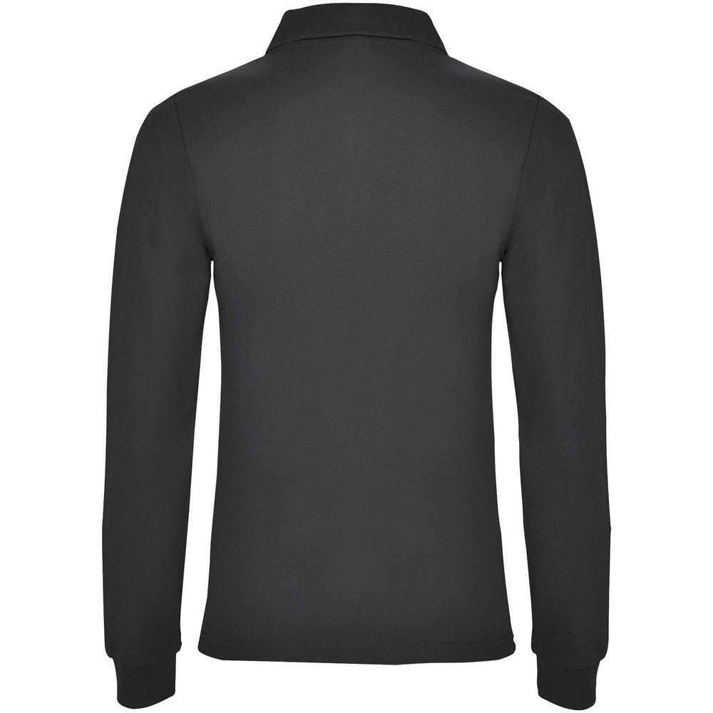 Dark Lead - Back - Roly Womens-Ladies Estrella Long-Sleeved Polo Shirt