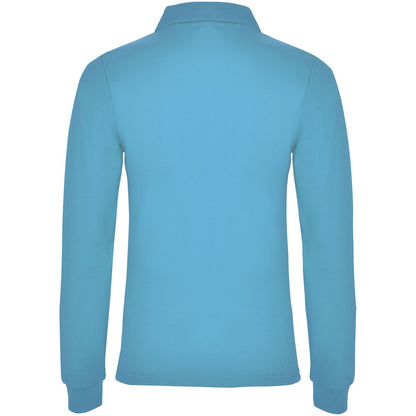 Turquoise - Back - Roly Womens-Ladies Estrella Long-Sleeved Polo Shirt
