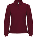 Garnet - Front - Roly Womens-Ladies Estrella Long-Sleeved Polo Shirt