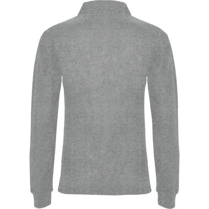 Grey Marl - Back - Roly Womens-Ladies Estrella Long-Sleeved Polo Shirt