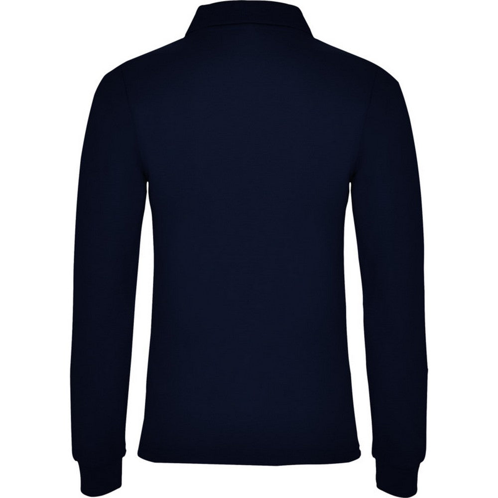 Navy Blue - Back - Roly Womens-Ladies Estrella Long-Sleeved Polo Shirt