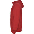 Red - Side - Roly Unisex Adult Montblanc Full Zip Hoodie
