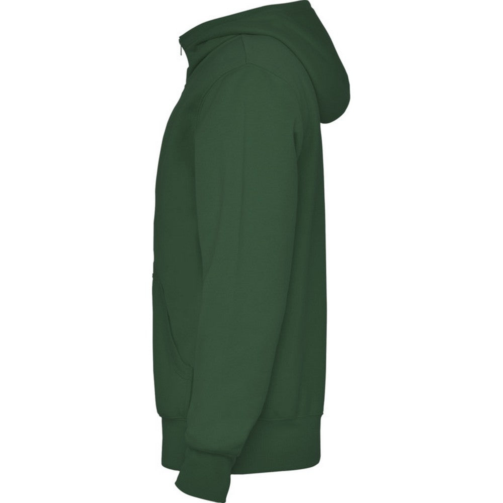 Bottle Green - Side - Roly Unisex Adult Montblanc Full Zip Hoodie