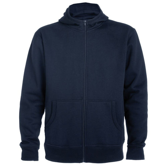 Navy Blue - Front - Roly Unisex Adult Montblanc Full Zip Hoodie