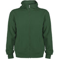 Bottle Green - Front - Roly Unisex Adult Montblanc Full Zip Hoodie