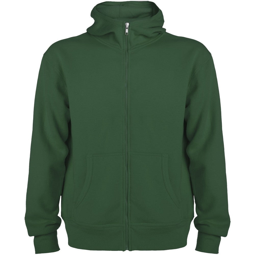Bottle Green - Front - Roly Unisex Adult Montblanc Full Zip Hoodie