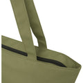 Olive - Side - Panama Recycled Zipped 20L Tote Bag
