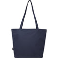 Navy - Front - Panama Recycled Zipped 20L Tote Bag