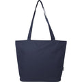 Navy - Back - Panama Recycled Zipped 20L Tote Bag