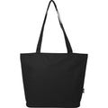 Solid Black - Back - Panama Recycled Zipped 20L Tote Bag