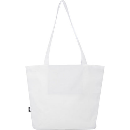 White - Front - Panama Recycled Zipped 20L Tote Bag