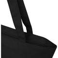 Solid Black - Side - Panama Recycled Zipped 20L Tote Bag