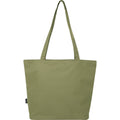 Olive - Front - Panama Recycled Zipped 20L Tote Bag