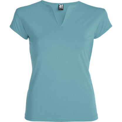Dusty Blue - Front - Roly Womens-Ladies Belice T-Shirt