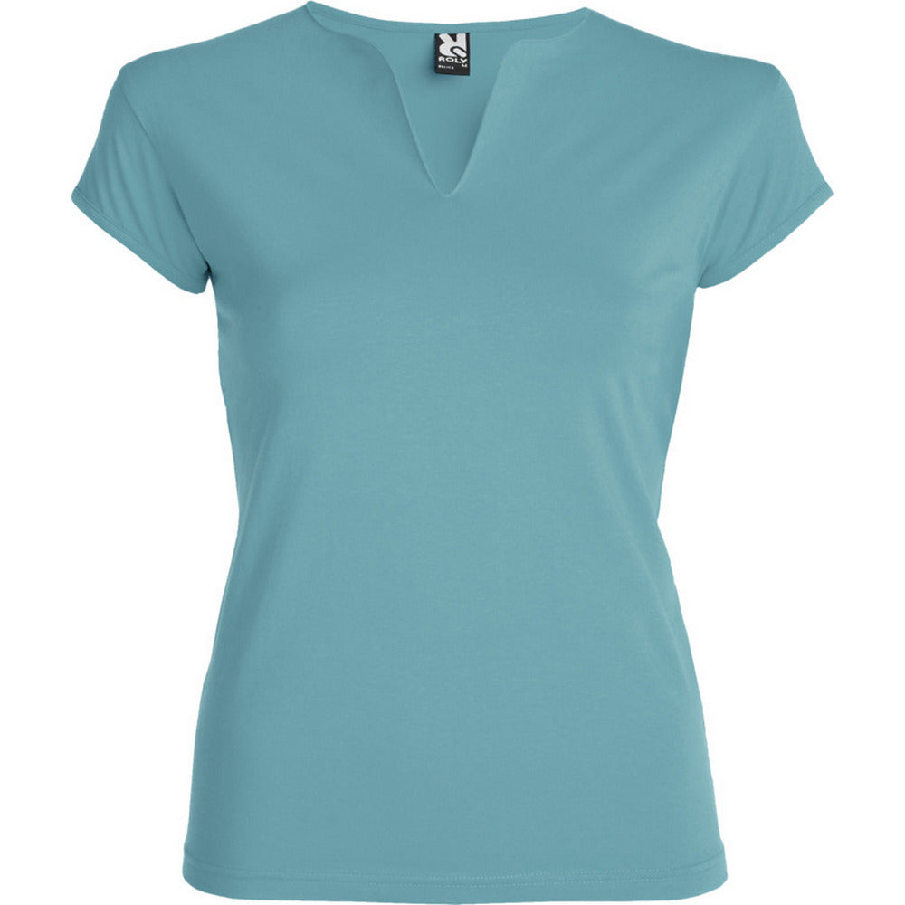 Dusty Blue - Front - Roly Womens-Ladies Belice T-Shirt