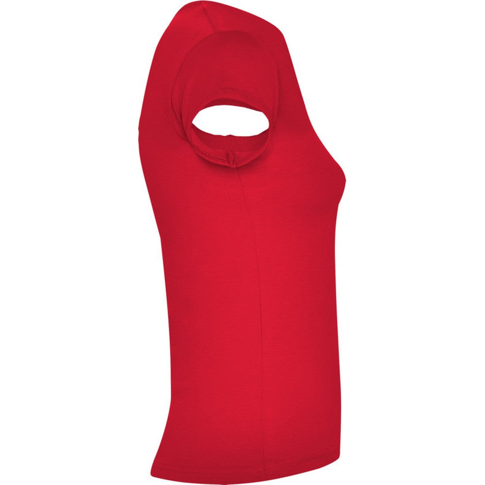 Red - Side - Roly Womens-Ladies Belice T-Shirt