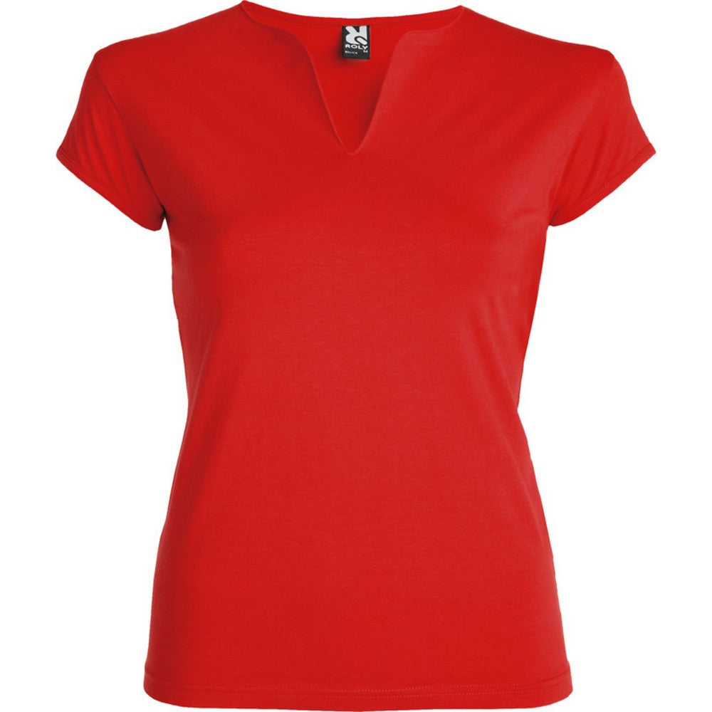 Red - Front - Roly Womens-Ladies Belice T-Shirt