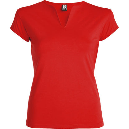Red - Front - Roly Womens-Ladies Belice T-Shirt