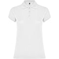 White - Front - Roly Womens-Ladies Star Polo Shirt