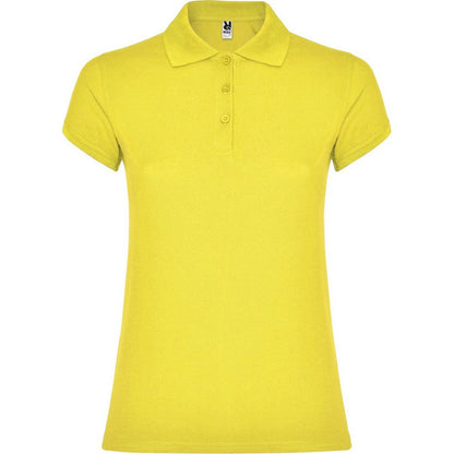 Yellow - Front - Roly Womens-Ladies Star Polo Shirt